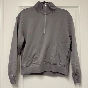 Mate the Label Organic Fleece Quarter-Zip Sweatshirt Size XS